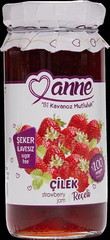 Anne%20Şeker%20İlavesiz%20Çilek%20Reçeli%20300%20GR